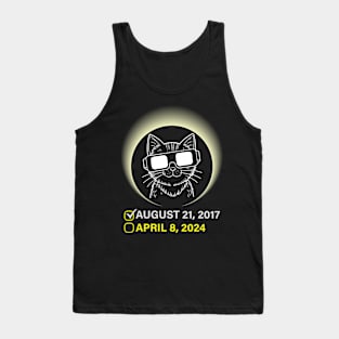 Solar Eclipse 2024 Shirt Total Eclipse April 8th 2024 Cat Tank Top